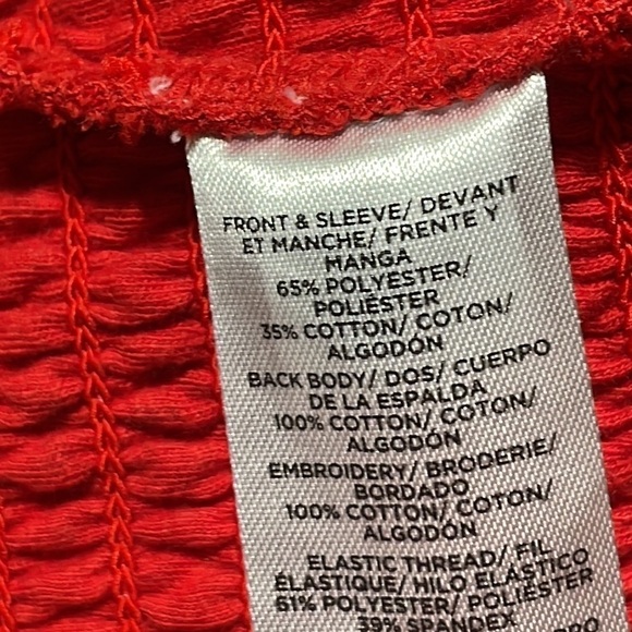 Loft smocked bodice eyelet top size XXL - Picture 7 of 9